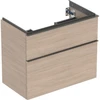 Image de Geberit Meuble sous lavabo iCon 74x61,5x41,6 cm, 2 tiroirs, chêne/gr. la. ma