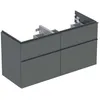 Image de Geberit Icon Meuble sous-lavabo Double, 4 tiroirs, 118,4x61,5x47,6 cm, 502309, 502.309.JK.1, Couleur: Lava/laqué Mat
