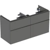 Image de Geberit Meuble sous vasque double iCon 118,4x61,5x47,6 cm, 4 tiroirs, la. m/la. ma