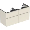 Image de Geberit Meuble sous vasque double iCon 118,4x61,5x47,6 cm, 4 tiroirs, blanc brillant/Gr. sa ma