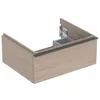 Image de Geberit Icon, Armoire Basse pour lavabo, 1 tiroir, 59,2x24,7x47,6 cm, 502310, Couleur: Façade/carcasse : Structure en chêne/mélaminé, poignée : Lave/poudrage Mat