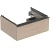 Image de Geberit Meuble sous lavabo iCon 59,2x24,7x47,6 cm, chêne/poignée lava mat