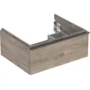 Image de Geberit Icon, Armoire Basse pour lavabo, 1 tiroir, 59,2x24,7x47,6 cm, 502310, Coloris: Façade/carcasse : Noyer Hickory/mélamine Texture Bois, poignée : Lave/Poudre Mate