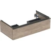 Image de Geberit Meuble sous lavabo iCon 88,8x24,7x47,6cm, noyer/poignée lave mat