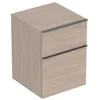 Image de Geberit Icon Armoire latérale, 2 tiroirs, 45x60x47,6 cm, 502315, Couleur: Façade/carcasse : Structure en chêne/mélaminé, poignée : Lave/poudrage Mat