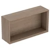 Image de Keramag Geberit Icon étagère rectangulaire, 45x23,3x13,2 cm, 502322; Coloris: Façade/carcasse : Structure en chêne/mélaminé, poignée : Lave/poudrage Mat