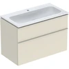 Image de Geberit Ensemble meuble-lavabo iCon 90x63x48 cm, blanc, surface haute brillance, taille mate
