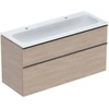 Image de Geberit Ensemble meuble-lavabo iCon 120x63x48 cm, blanc, chêne, poignée lava mat