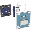 Image de Geberit 116016SD5 Design Sigma 50 Kit de montage final HyTouch pneumatique Verre Fumé/Chromé
