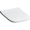 Image de Geberit Smyle Smyle Slim Siège WC avec Couvercle, Sandwich, antibactérien, charnières QuickRelease, Blanc, avec mécanisme de Fermeture Souple - 500.688.01.1