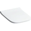Image de Geberit Abattant WC Smyle Square Quick, ABS, blanc, sandwich, charnières chromées