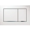 Image de Geberit Plaque de recouvrement Omega 20 Pl/T blanc, rayée, brillant, pour chasse 2-Mg