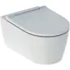 Image de Geberit WC suspendu, cuvette à chasse profonde One avec siège WC, blanc/blanc Keratec