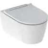 Image de Geberit WC suspendu, chasse profonde One avec siège WC, blanc/chrome brillant