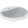 Image de Geberit Lavabo encastré VariForm d 48 cm, avec trou robinet, avec trop-plein, rond, blanc, K-Tect
