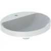 Image de Geberit VariForm lavabo à encastrer Ovale, 500x450mm, avec Trou pour Robinet, sans trop-Plein, Coloris: Blanc, avec KeraTect - 500.715.00.2