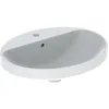 Image de Geberit VariForm lavabo encastré ovale, 550x450mm, avec trou pour robinet, avec trop-plein, 500.721.00.2, Couleur: blanc