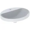 Image de Geberit VariForm lavabo à encastrer Ovale, 550x450mm, avec Trou pour Robinet, sans trop-Plein, Coloris: Blanc, avec KeraTect - 500.723.00.2
