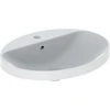Image de Geberit Lavabo encastré VariForm 60x48 cm, avec trop-plein, avec trop-plein supérieur, ovale, blanc K-Tect