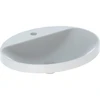 Image de Geberit Vasque encastrée VariForm 60x48 cm, avec trop-plein, sans trop-plein, ovale, blanc K-Tect