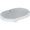 Image de Geberit VariForm lavabo à encastrer elliptique, 600x400mm, sans Trou de coulée, avec trop-Plein, Coloris: Blanc, avec KeraTect - 500.729.00.2