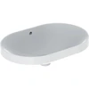 Image de Geberit Lavabo encastré VariForm 60x40 cm, sans trop-plein, avec trop-plein, elliptique, blanc K-Tect