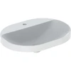 Image de Geberit Lavabo encastré VariForm 60x45cm, H I P, sans trop-plein, elliptique, blanc K-Tect