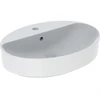 Image de Geberit Lavabo à poser VariForm avec K-Tect, 60x45 cm, avec trou robinet, avec trop-plein, ovale