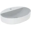 Image de Geberit VariForm Vasque à Poser Ovale, 600x450mm, avec Trou pour Robinet, sans trop-Plein, Coloris: Blanc, avec KeraTect - 500.773.00.2