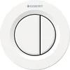 Image de Geberit-116,042,11.1 Poussoir pneumatique à distance 01 fixé pour chasse d'eau double Blanc Alpin