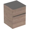 Image de Geberit Armoire latérale Smyle Square 45x60x47 cm, 2 tiroirs, noyer épais