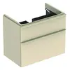 Image de Geberit Smyle Square Armoire sous lavabo, 500354, 884x617x470mm, avec 2 tiroirs, Couleur: Laque Brillante Gris Sable