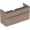 Image de Geberit Meuble sous lavabo Smyle Square 118,4x61,7x47 cm, bois épais, 2 tiroirs