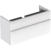 Image de Geberit Meuble sous lavabo Smyle Square 118,4x61,7x47 cm, blanc brillant, 2 tiroirs