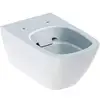 Image de Geberit WC suspendu à chasse profonde Smyle Square KeraTect/blanc, 4,5 l, avec bride fermée, rimfree