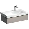 Image de Geberit Xeno 2 Armoire sous lavabo avec découpe Siphon à Droite 500.514., 880x220x462mm, 1 tiroir, Couleur: Laqué Gris Mat