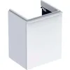 Image de Geberit Smyle Square, meuble sous lavabo, 500363, 492x617x406mm, avec 1 porte, ouverture à droite, Couleur: Laque brillante blanche