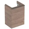 Image de Geberit Smyle Square, meuble sous lavabo, 500350, 442x617x356mm, avec 1 porte, ouverture à droite, Couleur: Structure en bois de noyer hickory/mélamine