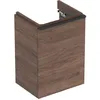 Image de Geberit Smyle Square, meuble sous-lavabo, 500351, 442x617x356mm, avec 1 porte, ouverture à gauche, Couleur: Structure en bois de noyer hickory/mélamine