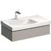 Image de Geberit Xeno 2 Armoire sous lavabo avec découpe Siphon à Gauche 500.513 880x220x462mm,1 tiroir, Coloris: Laqué Gris Mat