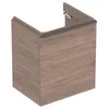 Image de Geberit Smyle Square Armoire sous lavabo, 500365, 536x617x433mm, avec 1 Porte, Ouverture à Droite, 500.365.JR.1, Couleur: Noyer Hickory/mélamine Structure Bois