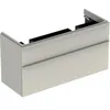 Image de Geberit Smyle Square Meuble sous-lavabo pour lavabo Double, 500356, 1184x617x470mm, avec 2 tiroirs, 500.356.JL.1, Couleur: Gris Sable/laqué Brillant