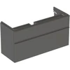 Image de Geberit Meuble sous lavabo Smyle Square 118,4x61,7x47 cm, lave mat, 2 tiroirs