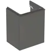 Image de Geberit Smyle Square, meuble sous-lavabo, 500364, 492x617x406mm, avec 1 porte, ouverture à gauche, Couleur: Lave/laqué mat