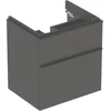 Image de Geberit Meuble sous-lavabo Smyle Square 58,4x61,7x47 cm, lave mat, 2 tiroirs