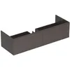 Image de Geberit Xeno 2 Armoire sous lavabo 500.348., 1395x350x473 mm, 2 tiroirs, Couleur: Gris Scultura Malamin Structure en Bois
