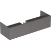 Image de Geberit Meuble sous lavabo Xeno2 139,5x35x47,3 cm, 2 tiroirs, mélaminé bois/gris