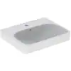 Image de Geberit Lavabo Smyle Square 55x44 cm, blanc, avec trou de robinet, avec trop-plein