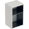 Image de Geberit Armoire latérale Smyle Square 36x60x29,9 cm, ouverte, gris sable brillant