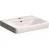 Image de Geberit Smyle Square Lavabo 500229, 60 x 48 cm, avec trou pour robinet et trop-plein, couleur : blanc - 500.229.01.1